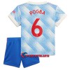 Virallinen Fanipaita + Shortsit Manchester United Pogba 6 Vieraspelipaita 2021-22 - Lasten